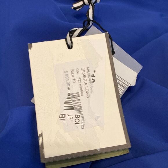 Chiara Boni La Petite Robe Silveria Side Ruffle Gown size 46 - Picture 7 of 11